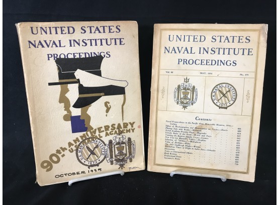 United States Naval Institute Proceedings May 1934 And October 1935 90th Anniversary US Naval Academy