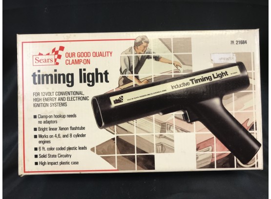 Vintage Sears Timing Light With Box And Directions