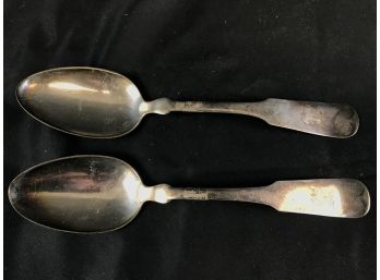 Nevada Silver Metal, Coin Silver Serving Spoons