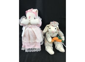2 Easter Bunny Stuffed Animal