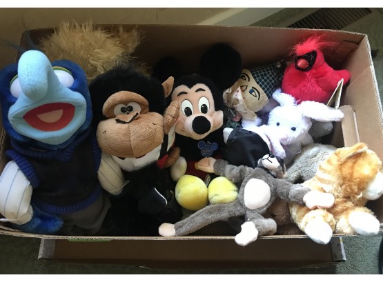 Large Box Of Plush Animal Toys