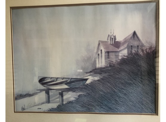 Pencil Signed Lithograph Entitled Beach By POLOMCHAK