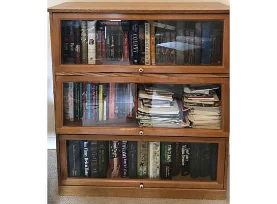 Modern Barrister Style Bookcase With Three Shelves