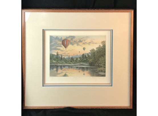 Framed And Triple Matted Sailing Home  Kathleen Cantia