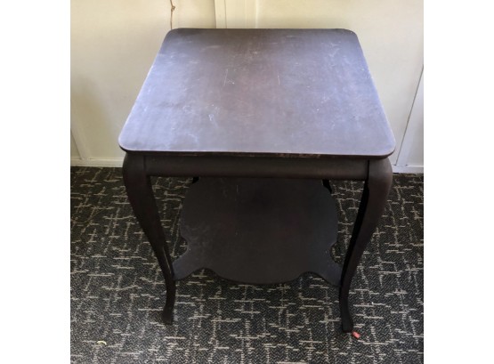 Antique Side Table With Queen Anne Legs