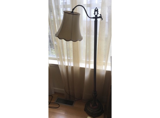 Antique Floor Lamp Metal And Stone Base
