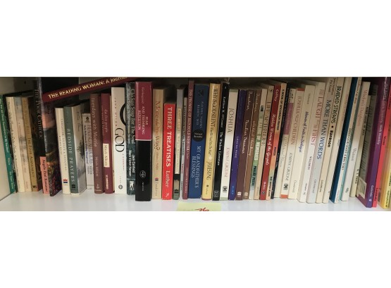 Shelf Of Religious, Inspirational Books.