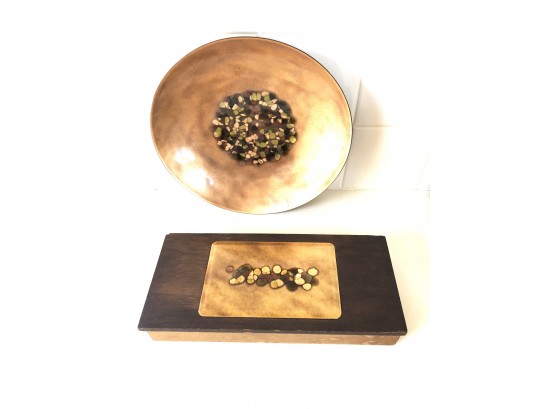Modern Bovano Enamelware Bowl And Wooden Box