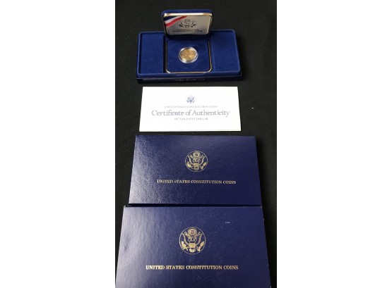 1987 $5 Gold Piece United States Constitution Coins Second Lot