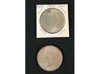 1923 And 1924 Peace Dollars