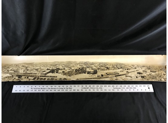 4 Foot Long Antique Photo Of Nogales Mexico/Arizona With Railroad