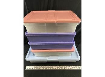5 Plastic Storage Totes Or Containers