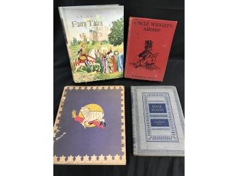 4 Vintage Children’s Books, Fairytales, Black Beauty, Uncle Wiggly’s Airship
