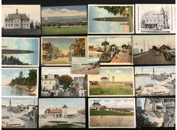 17 Vintage Postcards, Massachusetts, Cape Cod, Maine, Connecticut