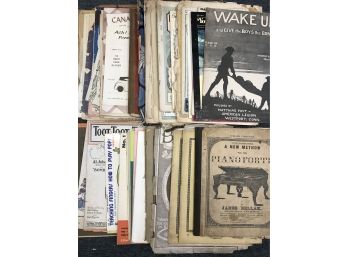 Old Music Booklets, Estimated Quantity 50, Several In Poor Condition