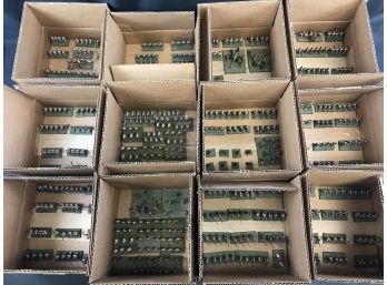Lot 1 - Hand Painted Military Lead Soldiers, -  Soldiers And Cannons  - 12 Boxes