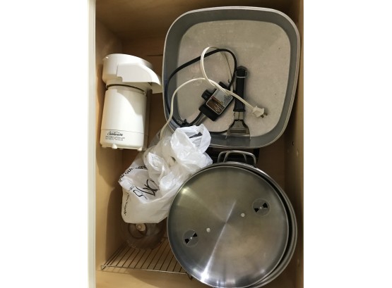 Kitchen Items Including West Bend Electric Fry Pan
