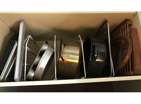 Assorted Baking Pans, And That Enamel Roaster Etc