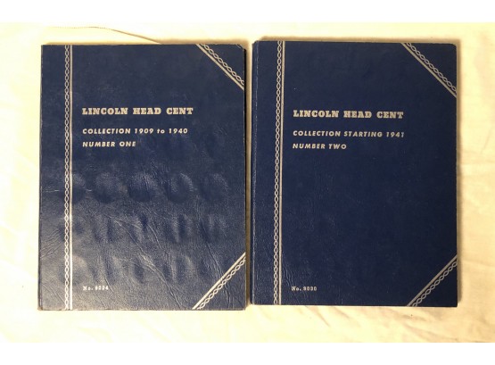 Lincoln Head Cent Collection In Two Books