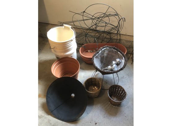 Assorted Buckets/gardening Items