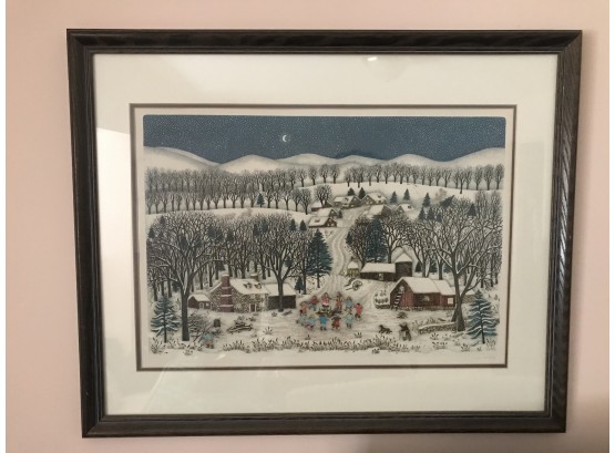 Cuca  Romley Winter Lights, Pencil Signed Lithograph