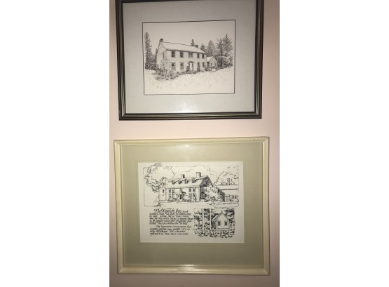 Two Pen And Ink Prints