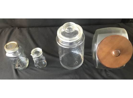 Assorted Glass Storage Jars