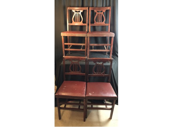 Four Vintage Folding Chairs