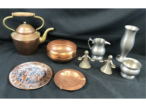 Assorted Copper, Brass, Pewter