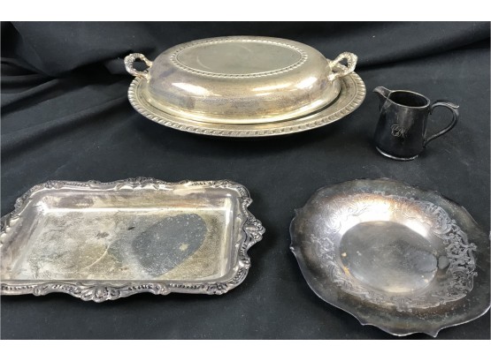 Assorted Silver Plates Items
