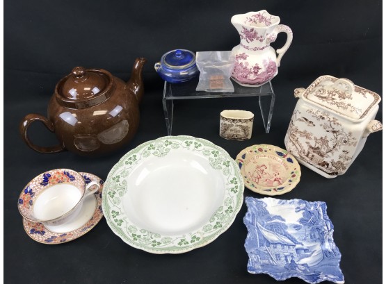 Assorted English Ironstone And Porcelain