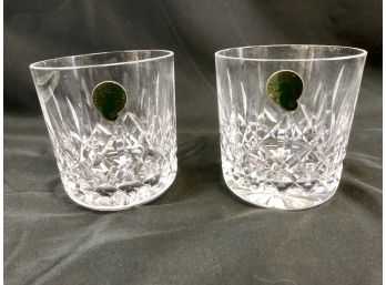Waterford Crystal  Pair Of Old Fashioned Glasses, Lismore Pattern