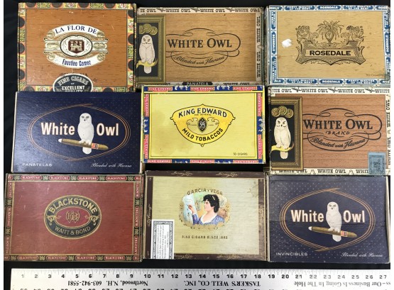 9 Cigar Cardboard Boxes
