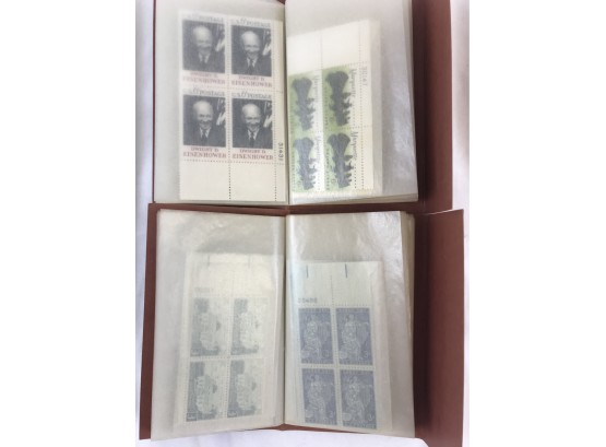 Approximately 80 Vintage Plate Block Stamps Collection Three, Four, Five, Six, Cent Stamps