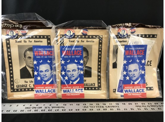 3  Wallace For President Campaign Packets Lot 2