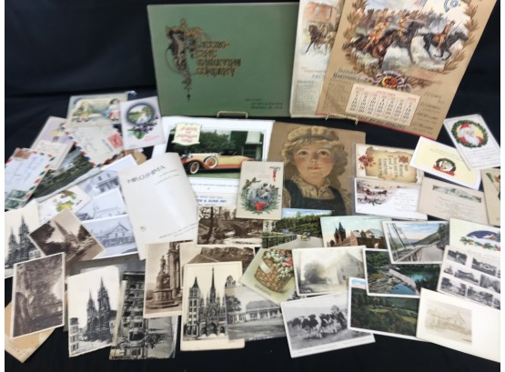 Large Lot Of Memorabilia, Postcards, Christmas, Letters, Picture, Calendar, Hiroshima 1946