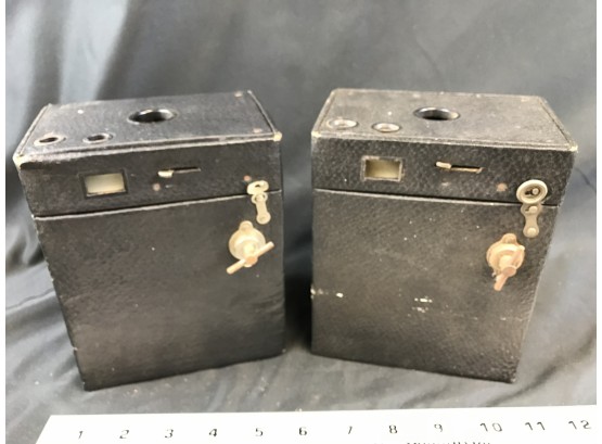 2 Brownie 2 A Model B Box Camera Eastman Kodak 1916 Untested Antique