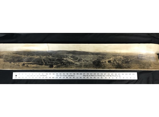 4 Foot Long Antique Photo Of Jameson, Along The Mexican Border, Showing Military Bases, Tents, Base Hospital,