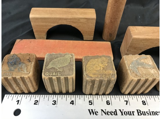 Old Wood Children’s Blocks Toys