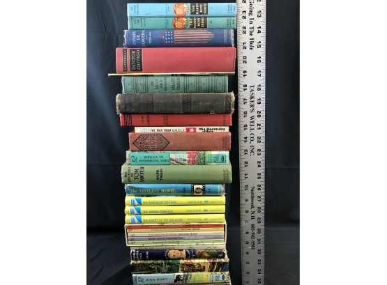 2 Feet Of Books, Some Classics, Some Children’s And Old Leather Scrapbook