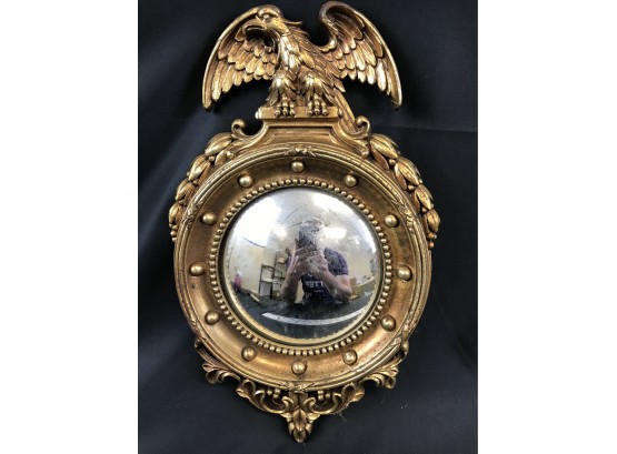 Vintage Mini Concave Mirror, Eagle, Proximately 12 Inches Tall
