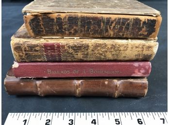 4 Antique Books, Italian Journeys 1883, Ballads Of A Bohemian 1921, Night Thoughts 1805, Iliad Of Homer 1825