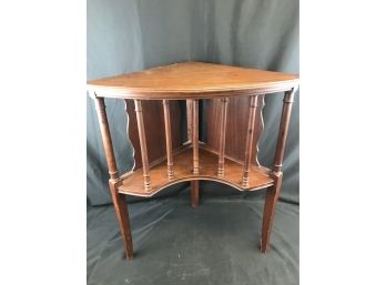 Wood Corner Table Approximately 26 1/2 Inches Tall