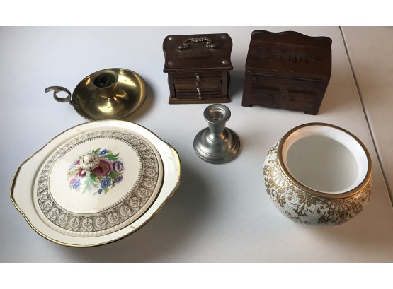 Assorted Items Found In Hutch