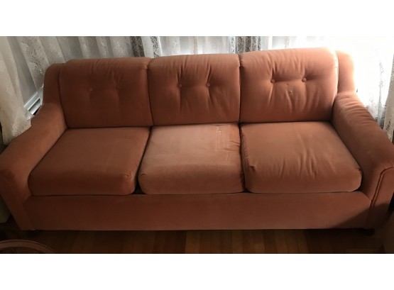 Velour Three Cushion Sofa Bed