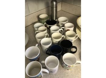 Assorted Coffee Mugs.