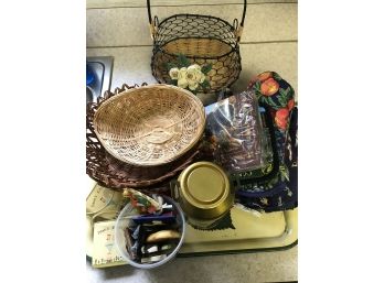 Baskets And Assorted Decorative Items