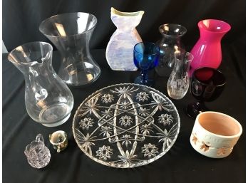 Lot Of Mostly Vases And Other Glass