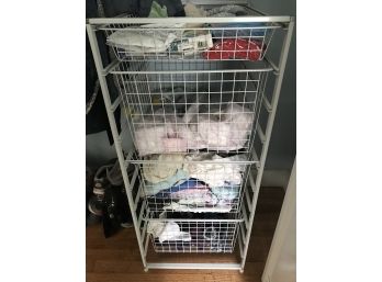 Wire Closet Container With Baskets/  Contents