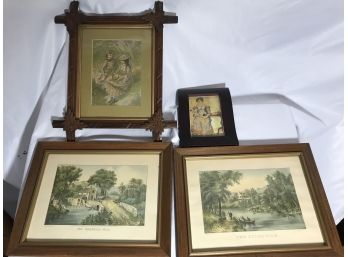 Assorted Frames And Prince Including Courier And Ives